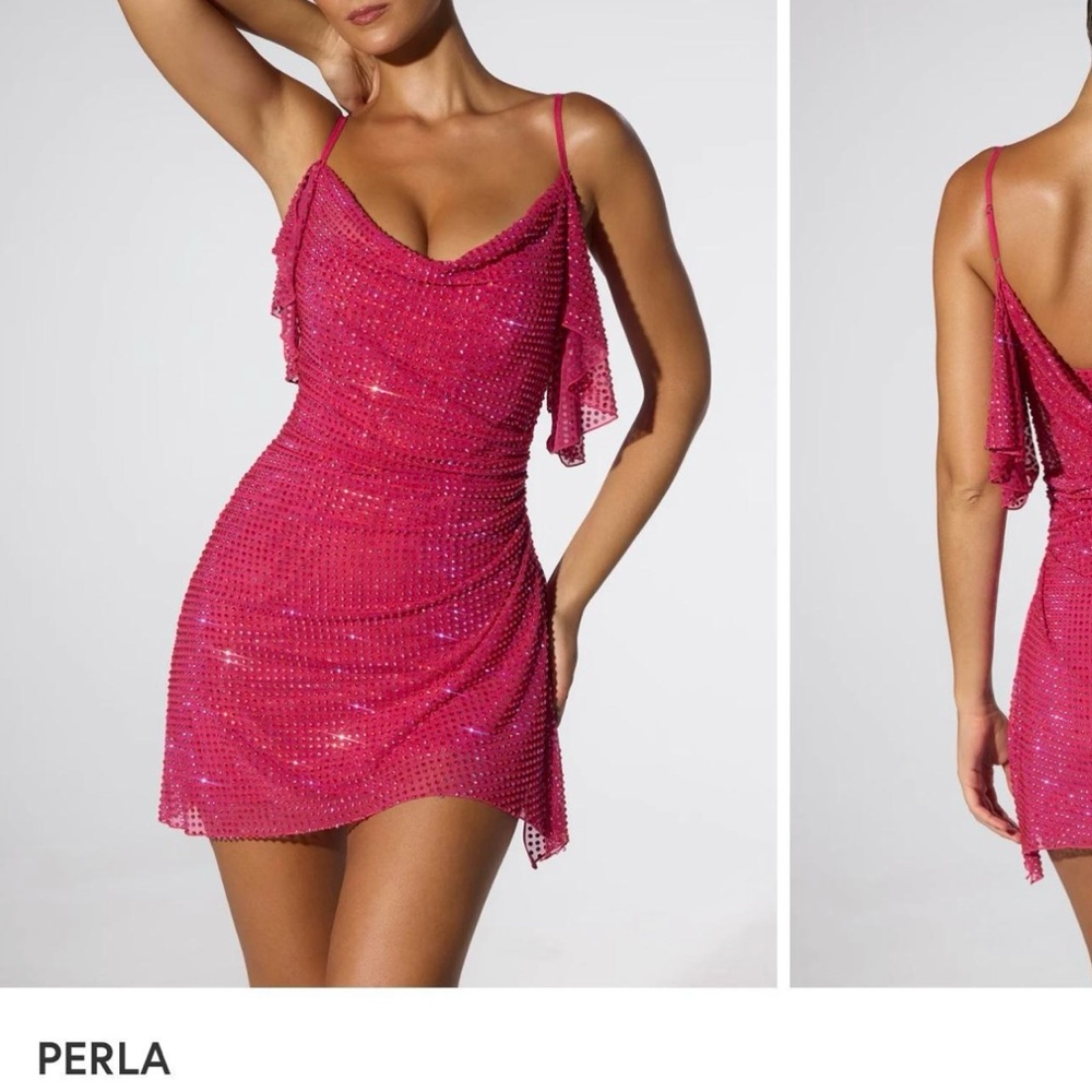 Oh Polly Perla Hot Pink Dress